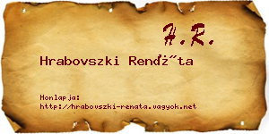 Hrabovszki Renáta névjegykártya