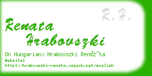 renata hrabovszki business card